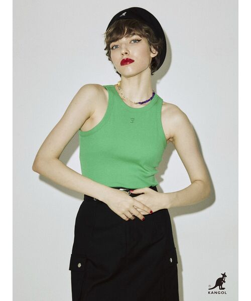 jouetie(ジュエティ)の「【KANGOL】ハンチング(ハンチング/ベレー帽・レディース・ブラック/グリーン/ピンク・M)」の8枚目の写真