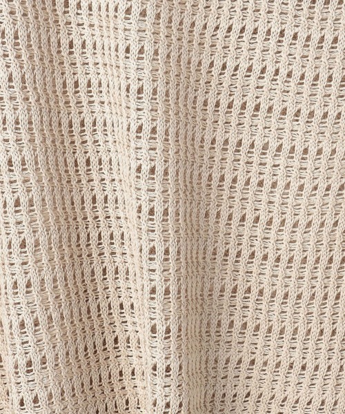 179/WG（イチナナキュウダブルジー）の「透かし編みラインベスト（ベスト・レディース・オフホワイト/ネイビー/ベージュ・FREE）」の7枚目の写真