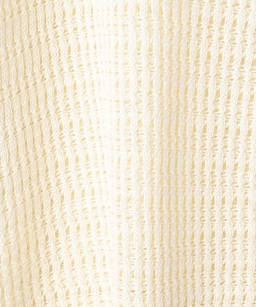 179/WG（イチナナキュウダブルジー）の「透かし編みラインベスト（ベスト・レディース・オフホワイト/ネイビー/ベージュ・FREE）」の14枚目の写真