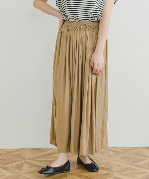 ITEMS URBANRESEARCH（アイテムズ アーバンリサーチ）の「イージーガウチョパンツ（その他パンツ・レディース・ベージュ/キャメル/ブラック・FREE）」の16枚目の写真