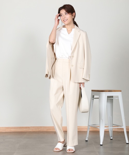 aity（アイティ）の「ヘンリーネックノースリーブ（Tシャツ/カットソー・レディース・パープル/チャコール/モカ/ブラック/アイボリー/ワイン・M）」の7枚目の写真