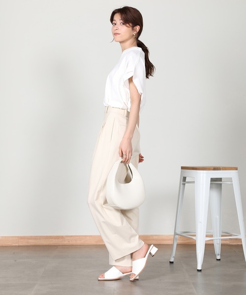 aity（アイティ）の「ヘンリーネックノースリーブ（Tシャツ/カットソー・レディース・パープル/チャコール/モカ/ブラック/アイボリー/ワイン・M）」の13枚目の写真