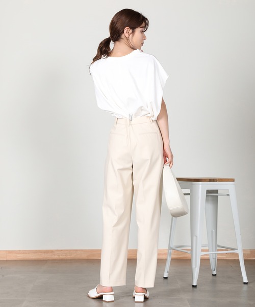 aity（アイティ）の「ヘンリーネックノースリーブ（Tシャツ/カットソー・レディース・パープル/チャコール/モカ/ブラック/アイボリー/ワイン・M）」の14枚目の写真