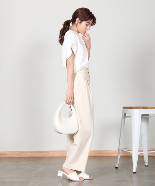 aity（アイティ）の「ヘンリーネックノースリーブ（Tシャツ/カットソー・レディース・パープル/チャコール/モカ/ブラック/アイボリー/ワイン・M）」の15枚目の写真