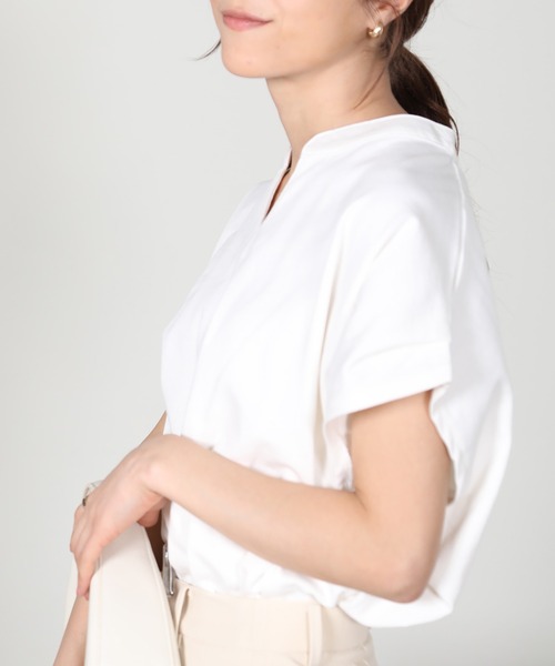 aity（アイティ）の「ヘンリーネックノースリーブ（Tシャツ/カットソー・レディース・パープル/チャコール/モカ/ブラック/アイボリー/ワイン・M）」の17枚目の写真