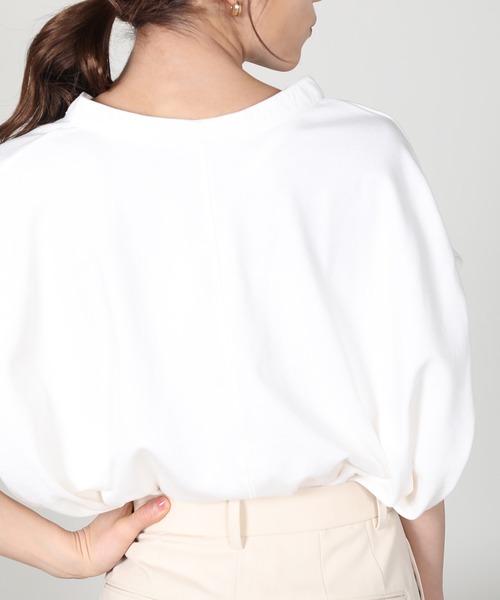 aity（アイティ）の「ヘンリーネックノースリーブ（Tシャツ/カットソー・レディース・パープル/チャコール/モカ/ブラック/アイボリー/ワイン・M）」の19枚目の写真