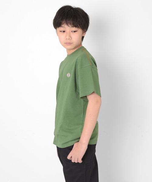 GLAZOS(グラソス)の「ワッペン付き半袖Tシャツ(Tシャツ/カットソー・キッズ・ホワイト/グリーン/イエロー・170cm/140cm/150cm/160cm)」の3枚目の写真