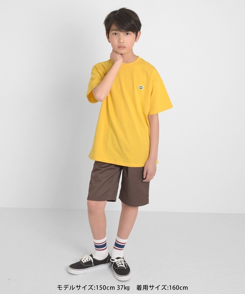 GLAZOS(グラソス)の「ワッペン付き半袖Tシャツ(Tシャツ/カットソー・キッズ・ホワイト/グリーン/イエロー・170cm/140cm/150cm/160cm)」の4枚目の写真