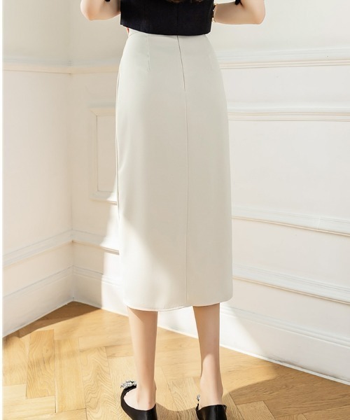 AMAJI（アマジ）の「ハイウエストスリットワンステップスカート（スカート・レディース・アイボリー/ピンク/ブラック・LARGE/MEDIUM/SMALL）」の17枚目の写真