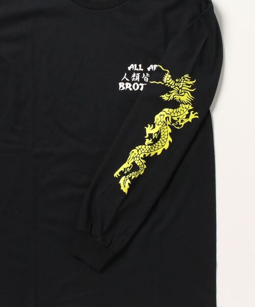 C.E.L.STORE(セルストア)の「THRIFTY LOOK/スリフティールック YOROKOBI PRINTED LS TEE ヨロコビプリントLS Tシャツ(ユニセックス)(Tシャツ/カットソー・メンズ・ブラック/ライトグレー/ホワイト/レッド・LARGE/X-LARGE/MEDIUM)」の6枚目の写真