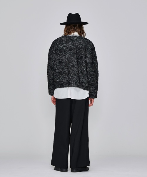 Iroquois（イロコイ）の「IROQUOIS イロコイ / 5G LOOP TWEED CD ループツイードニットカーディガン / 277204（カーディガン/ボレロ・メンズ・オフホワイト/ブラック・1/2/3）」の11枚目の写真