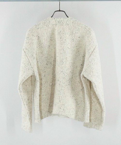 Iroquois（イロコイ）の「IROQUOIS イロコイ / 5G LOOP TWEED CD ループツイードニットカーディガン / 277204（カーディガン/ボレロ・メンズ・オフホワイト/ブラック・1/2/3）」の18枚目の写真