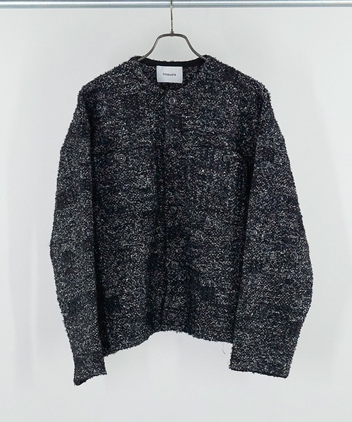 Iroquois（イロコイ）の「IROQUOIS イロコイ / 5G LOOP TWEED CD ループツイードニットカーディガン / 277204（カーディガン/ボレロ・メンズ・オフホワイト/ブラック・1/2/3）」の19枚目の写真