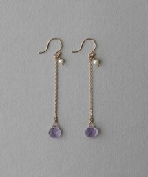 9月限定価格‼︎＊ete ＊ラブラドーライトチェーンピアスk18 ＊2way＊ ラブラドーライト チェーン ピアス（872175） ｜ women