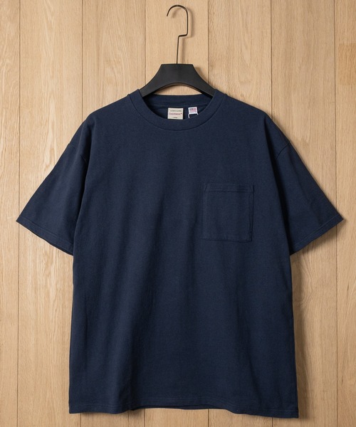 Goodwear(グッドウェア)の「【h】〔Goodwear/グッドウェア〕USAコットン ヘビーウェイト ポケット付き半袖 ビッグTシャツ/無地T(Tシャツ/カットソー・メンズ・ダークグリーン/ペールイエロー/チャコールグレー/ブラック/ネイビー/グレイッシュベージュ/杢グレー/ホワイト/ブルーグレー・LARGE/X-LARGE/MEDIUM)」の8枚目の写真