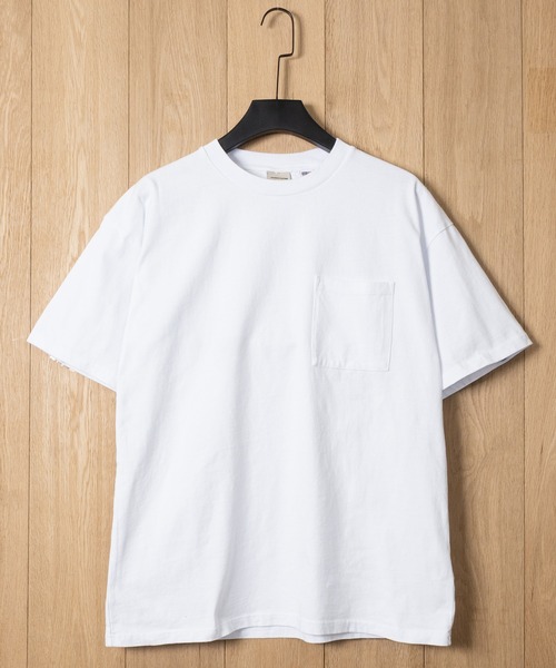 Goodwear(グッドウェア)の「【h】〔Goodwear/グッドウェア〕USAコットン ヘビーウェイト ポケット付き半袖 ビッグTシャツ/無地T(Tシャツ/カットソー・メンズ・ダークグリーン/ペールイエロー/チャコールグレー/ブラック/ネイビー/グレイッシュベージュ/杢グレー/ホワイト/ブルーグレー・LARGE/X-LARGE/MEDIUM)」の2枚目の写真