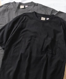 【h】〔Goodwear/グッドウェア〕USAコットン ヘビーウェイト ポケット付き半袖 ビッグTシャツ/無地T
