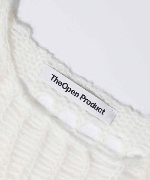 TheOpen Product(ザオープンプロダクト)の「THE OPEN PRODUCT/IRREGULAR NETTED SWEATER/GTO223KT005(ニット/セーター・レディース・ブラック/オフホワイト・1)」の19枚目の写真