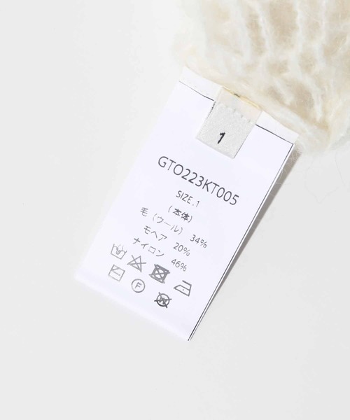 TheOpen Product(ザオープンプロダクト)の「THE OPEN PRODUCT/IRREGULAR NETTED SWEATER/GTO223KT005(ニット/セーター・レディース・ブラック/オフホワイト・1)」の22枚目の写真