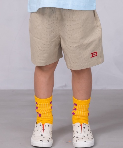 BIG FIELD(ビッグフィールド)の「メッシュショートパンツ(80~150cm)(その他パンツ・キッズ・イエロー/オレンジ/パープル/ベージュ/ブラック/ブルー・80/90/95/100/110/120/130/140/150)」の1枚目の写真