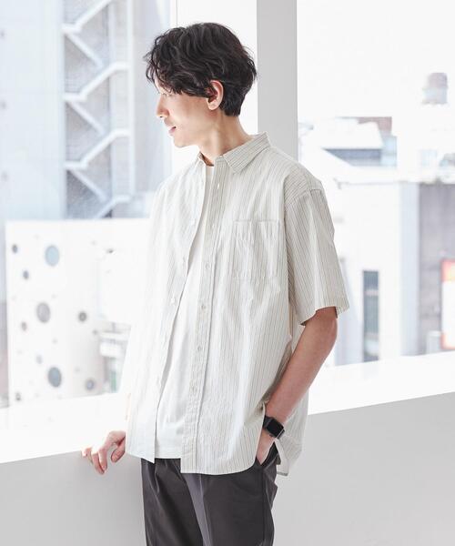 coen（コーエン）の「強撚ブロードストライプレギュラーカラーシャツ（シャツ/ブラウス・メンズ・ライトブルー/ホワイト・XL/L/M/S）」の5枚目の写真