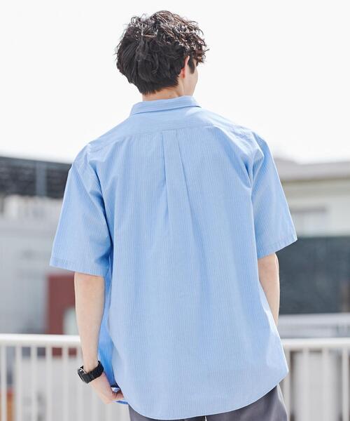 coen（コーエン）の「強撚ブロードストライプレギュラーカラーシャツ（シャツ/ブラウス・メンズ・ライトブルー/ホワイト・XL/L/M/S）」の10枚目の写真