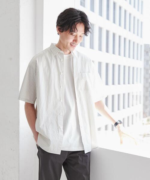 coen（コーエン）の「強撚ブロードストライプレギュラーカラーシャツ（シャツ/ブラウス・メンズ・ライトブルー/ホワイト・XL/L/M/S）」の11枚目の写真