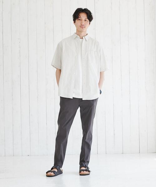 coen（コーエン）の「強撚ブロードストライプレギュラーカラーシャツ（シャツ/ブラウス・メンズ・ライトブルー/ホワイト・XL/L/M/S）」の12枚目の写真