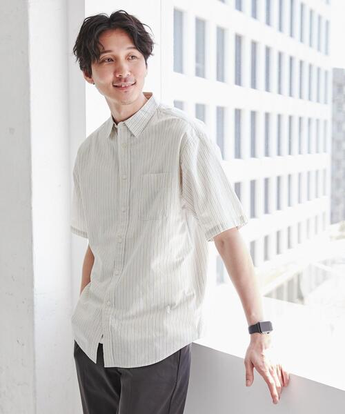 coen（コーエン）の「強撚ブロードストライプレギュラーカラーシャツ（シャツ/ブラウス・メンズ・ライトブルー/ホワイト・XL/L/M/S）」の13枚目の写真