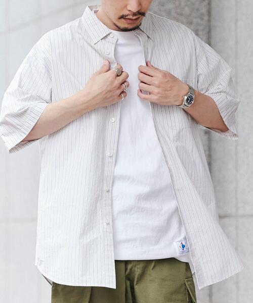 coen（コーエン）の「強撚ブロードストライプレギュラーカラーシャツ（シャツ/ブラウス・メンズ・ライトブルー/ホワイト・XL/L/M/S）」の15枚目の写真