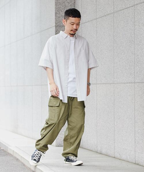 coen（コーエン）の「強撚ブロードストライプレギュラーカラーシャツ（シャツ/ブラウス・メンズ・ライトブルー/ホワイト・XL/L/M/S）」の16枚目の写真