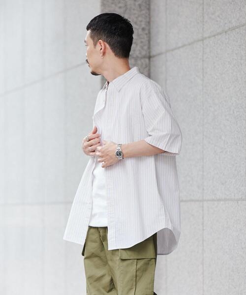 coen（コーエン）の「強撚ブロードストライプレギュラーカラーシャツ（シャツ/ブラウス・メンズ・ライトブルー/ホワイト・XL/L/M/S）」の18枚目の写真