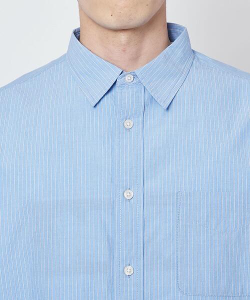 coen（コーエン）の「強撚ブロードストライプレギュラーカラーシャツ（シャツ/ブラウス・メンズ・ライトブルー/ホワイト・XL/L/M/S）」の21枚目の写真