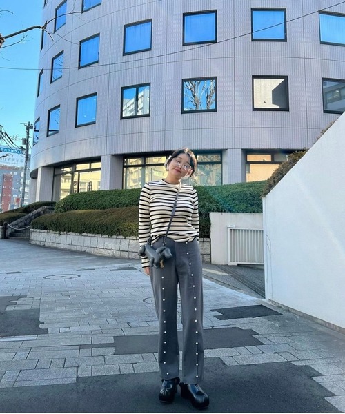 epine（エピヌ）の「e Pearl slacks pants（スラックス・レディース・ネイビー/グレー・S/M）」の8枚目の写真