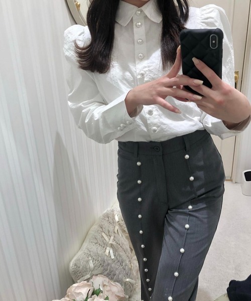 epine（エピヌ）の「e Pearl slacks pants（スラックス・レディース・ネイビー/グレー・S/M）」の17枚目の写真