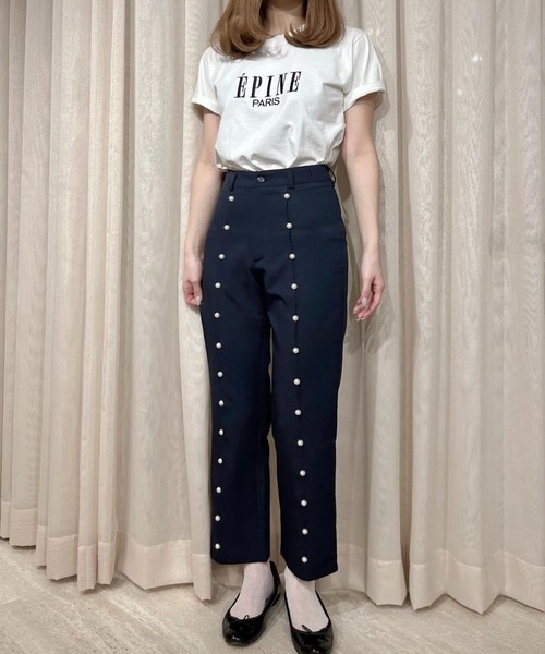 epine（エピヌ）の「e Pearl slacks pants（スラックス・レディース・ネイビー/グレー・S/M）」の7枚目の写真