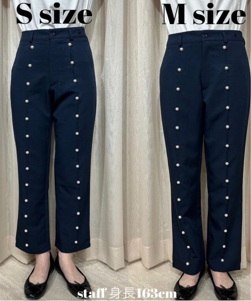 epine（エピヌ）の「e Pearl slacks pants（スラックス・レディース・ネイビー/グレー・S/M）」の13枚目の写真