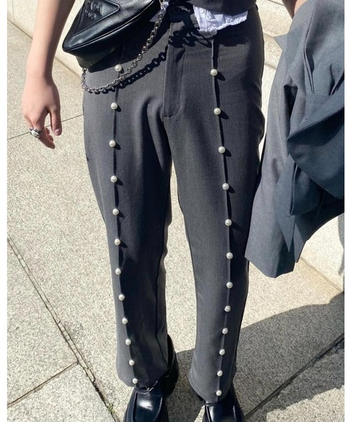 epine（エピヌ）の「e Pearl slacks pants（スラックス・レディース・ネイビー/グレー・S/M）」の9枚目の写真
