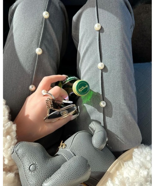 epine（エピヌ）の「e Pearl slacks pants（スラックス・レディース・ネイビー/グレー・S/M）」の16枚目の写真