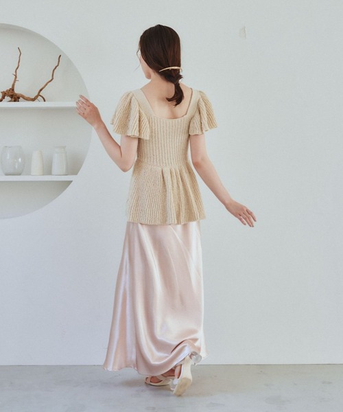 pomiii（ポミー）の「フリルサマーニットビスチェ（ニット/セーター・レディース・ベージュ/ミント・FREE）」の12枚目の写真