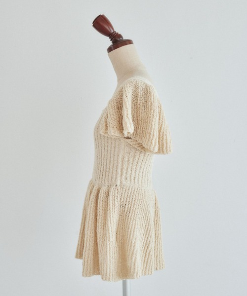 pomiii（ポミー）の「フリルサマーニットビスチェ（ニット/セーター・レディース・ベージュ/ミント・FREE）」の19枚目の写真