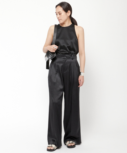DEUXIEME CLASSE - Deuxieme Classe (ドゥーズィエムクラス) 23051500803010 *Minimal Satin ノースリーブブラウス レディース ベージュ FREE Minimal Satin ノースリーブブラウス（シャツ／ブラウス