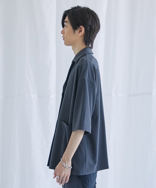 PUBLIC TOKYO（パブリックトウキョウ）の「【接触冷感】サマーオルタネイトシャツ（シャツ/ブラウス・メンズ・ライトグレー/ベージュ/ダークグレー・1/2）」の20枚目の写真