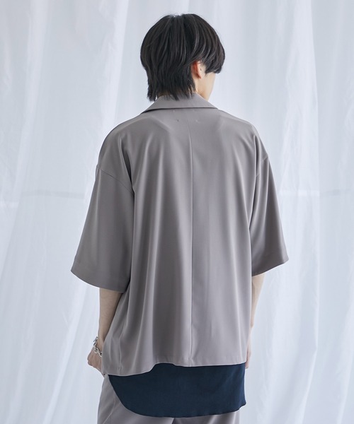 PUBLIC TOKYO（パブリックトウキョウ）の「【接触冷感】サマーオルタネイトシャツ（シャツ/ブラウス・メンズ・ライトグレー/ベージュ/ダークグレー・1/2）」の7枚目の写真