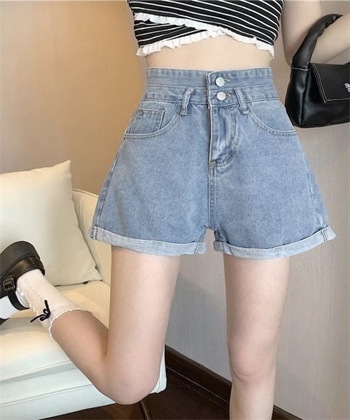 DIANTE ロールアップショートデニムパンツ Mサイズ