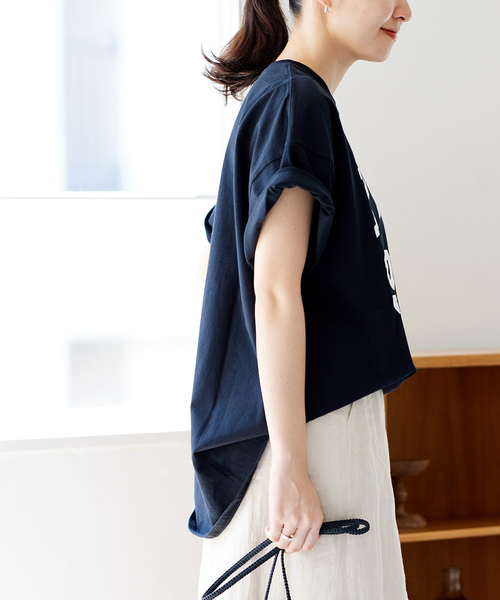 JOURNAL STANDARD(ジャーナルスタンダード)の「《追加3》ラウンドヘムロゴTシャツ(Tシャツ/カットソー・レディース・ライトグレー/ホワイト/レッド/ブラック・FREE)」の15枚目の写真