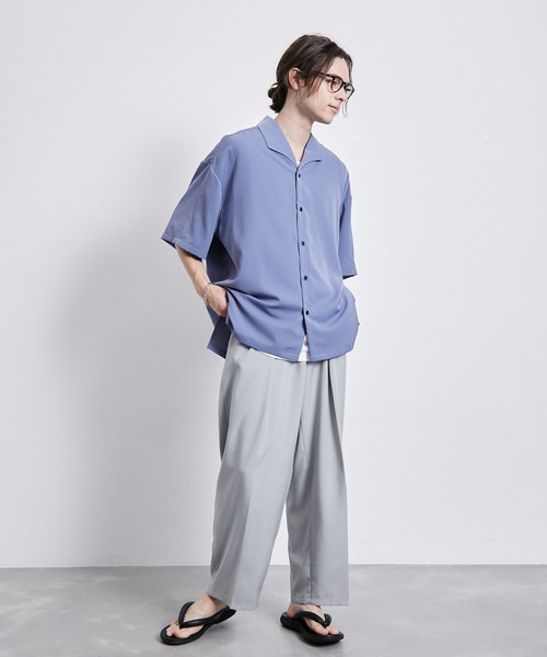 JUNRED（ジュンレッド）の「フラワージャカードイタリアンカラーシャツ（シャツ/ブラウス・メンズ・ホワイト/ブラック/ブルー系その他4・L/M/S）」の9枚目の写真