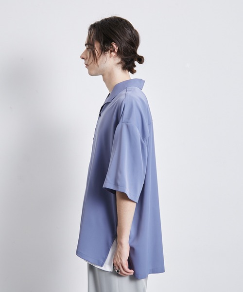 JUNRED（ジュンレッド）の「フラワージャカードイタリアンカラーシャツ（シャツ/ブラウス・メンズ・ホワイト/ブラック/ブルー系その他4・L/M/S）」の11枚目の写真