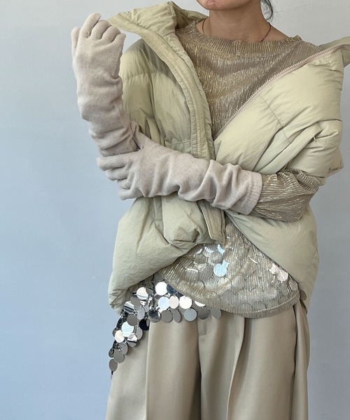 chuclla（チュクラ）の「ラメプリーツ シアーロングプルオーバー chw23a007（Tシャツ/カットソー・レディース・ベージュ・FREE）」の5枚目の写真