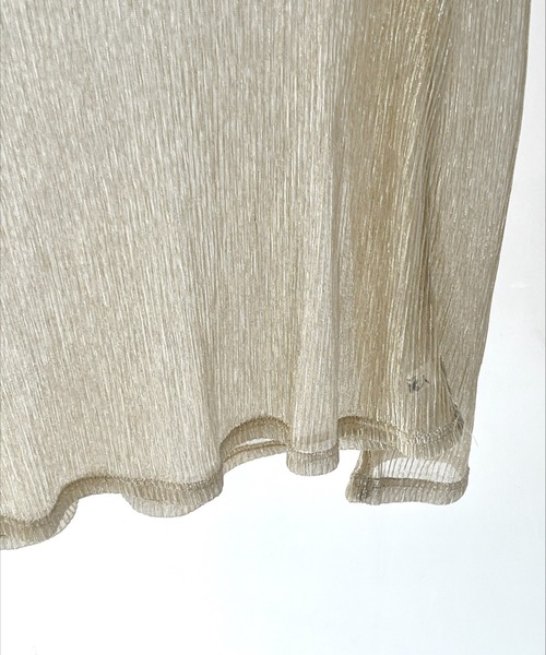 chuclla（チュクラ）の「ラメプリーツ シアーロングプルオーバー chw23a007（Tシャツ/カットソー・レディース・ベージュ・FREE）」の9枚目の写真